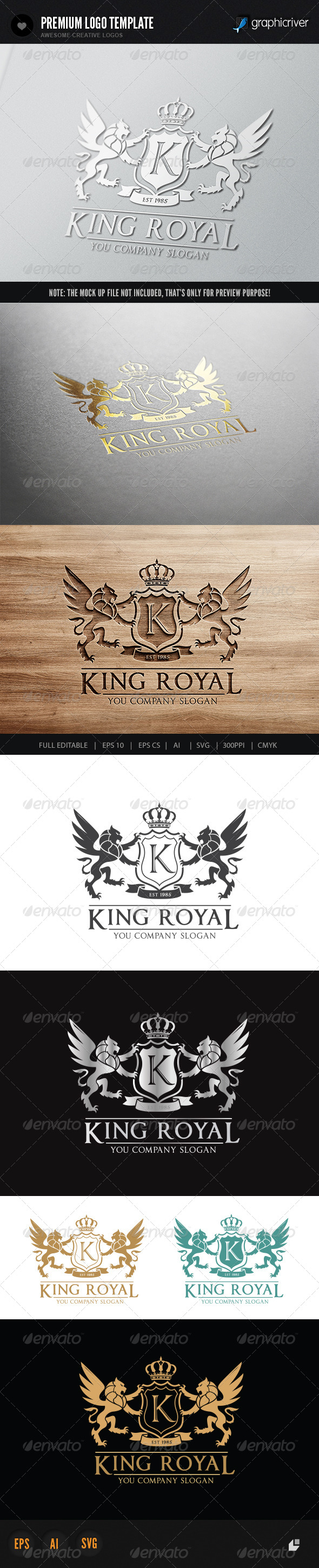 GraphicRiver King Royal Logo II 6020985 GraphicRiver King Royal Logo II 6020985