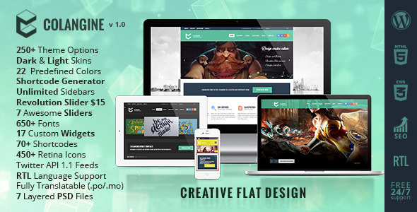 ThemeForest Colangine Creative Flat WordPress Theme 6022530 ThemeForest Colangine Creative Flat WordPress Theme 6022530