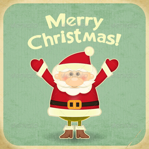GraphicRiver Retro Merry Christmas with Santa Claus 6027841 GraphicRiver Retro Merry Christmas with Santa Claus 6027841