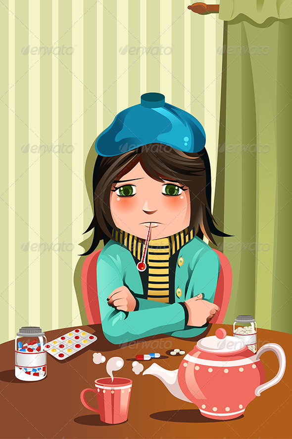 GraphicRiver Sick little Girl 6035803 GraphicRiver Sick little Girl 6035803
