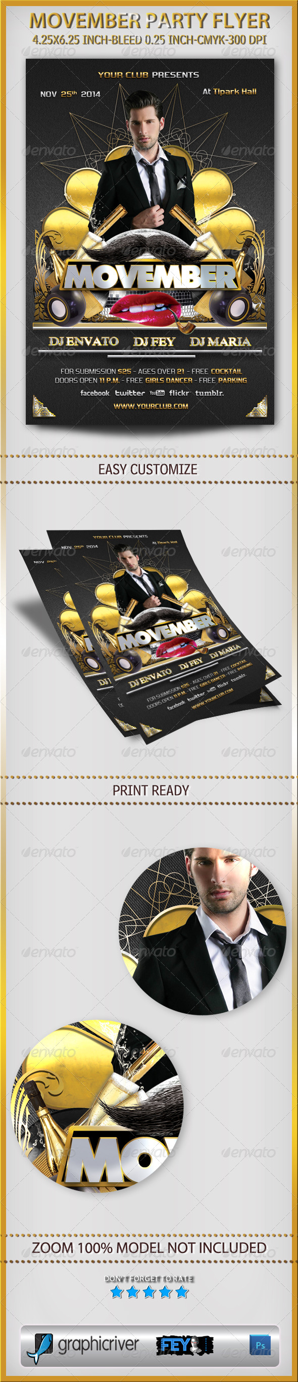 GraphicRiver Movember Party Flyer 5999818 GraphicRiver Movember Party Flyer 5999818