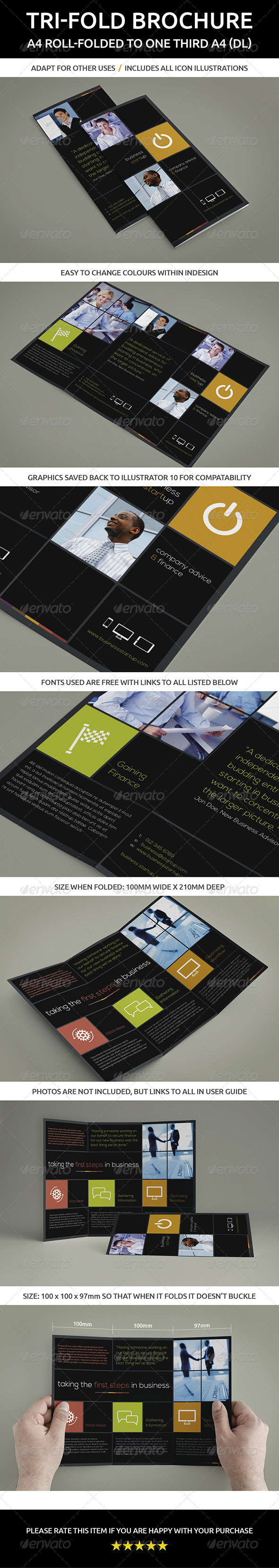 GraphicRiver Tri-fold Brochure A4 roll-folded to one third A4 6041422 GraphicRiver Tri-fold Brochure A4 roll-folded to one third A4 6041422