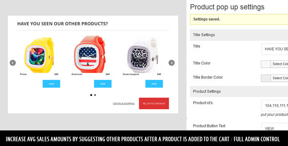 WooCom Add To Cart Pop Up Modal Product Suggestor (WooCommerce)