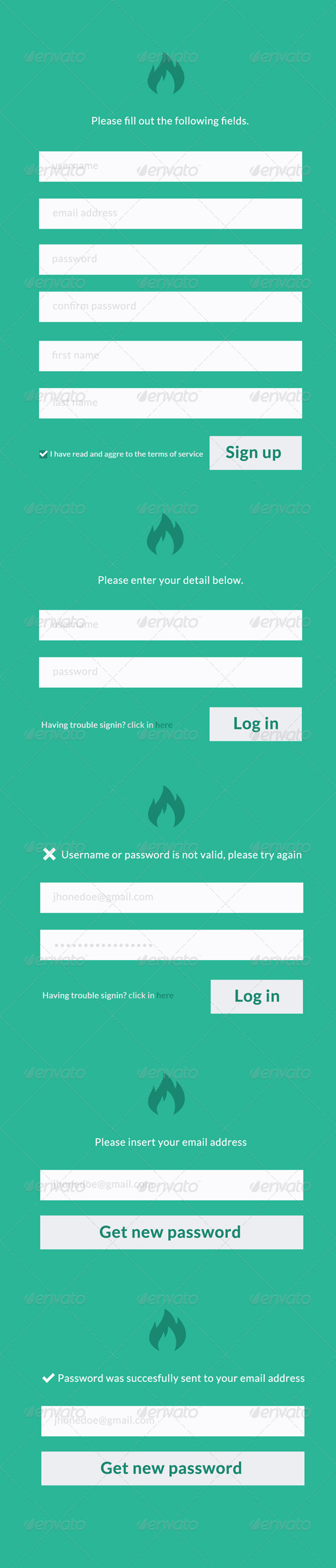 GraphicRiver Fire Flat Login Form 6043974 GraphicRiver Fire Flat Login Form 6043974