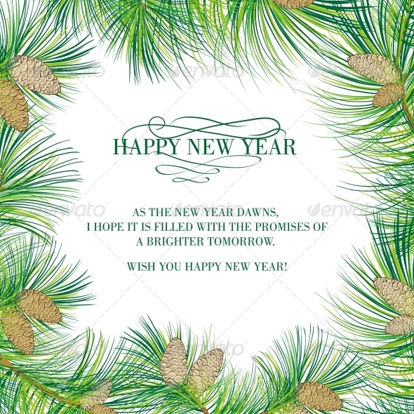 GraphicRiver Christmas Frame with Pinecone 6046778 GraphicRiver Christmas Frame with Pinecone 6046778
