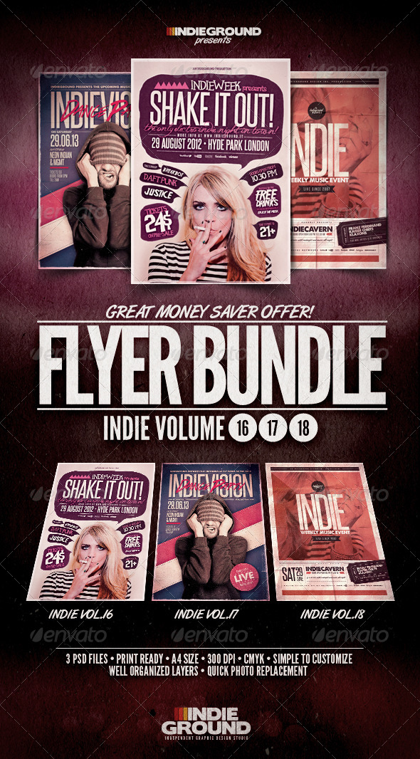 GraphicRiver Indie Flyer Poster Bundle Vol 16-18 6047190 GraphicRiver Indie Flyer Poster Bundle Vol 16-18 6047190