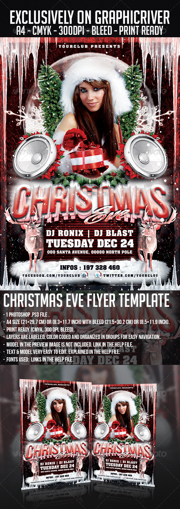 Christmas Eve Flyer Template - Holidays Events