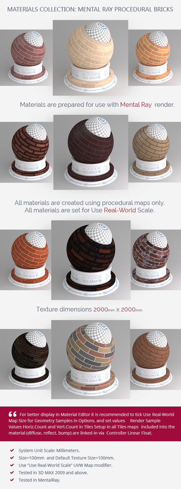 3DOcean Mental Ray Procedural Bricks 6048452 3DOcean Mental Ray Procedural Bricks 6048452