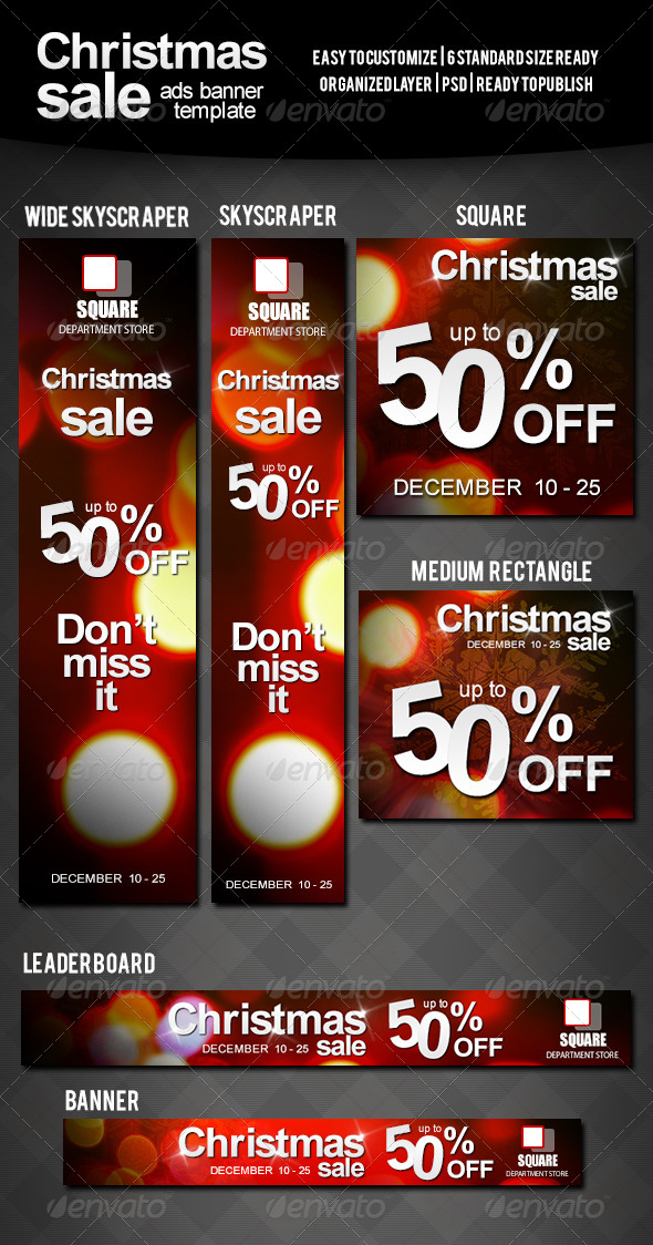 GraphicRiver Christmas Sale Ads Banner 6048676 GraphicRiver Christmas Sale Ads Banner 6048676