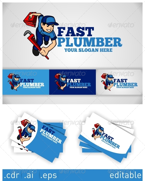 GraphicRiver Fast Plumber Logo 6051670 GraphicRiver Fast Plumber Logo 6051670