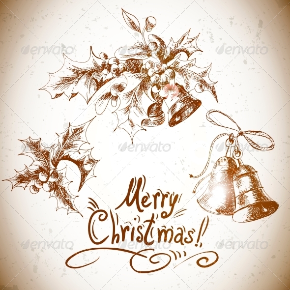 GraphicRiver Vector Set of Vintage Christmas Design Elements 6052234 GraphicRiver Vector Set of Vintage Christmas Design Elements 6052234