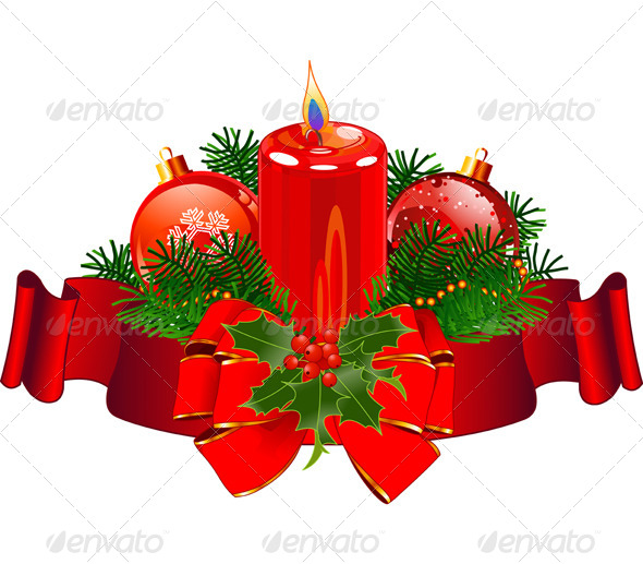 GraphicRiver Christmas Candle Design 6053228 GraphicRiver Christmas Candle Design 6053228