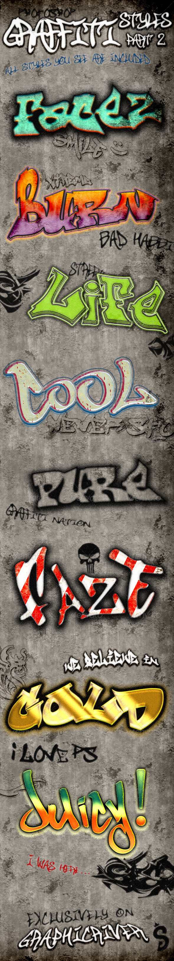 Graffiti Styles - Part 2 - Styles Photoshop