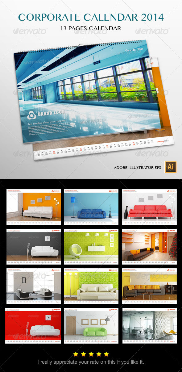 Corporate Wall Calendar 2014 (Calendars)
