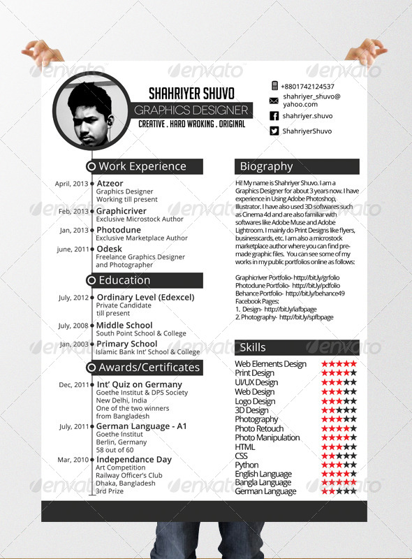 GraphicRiver Minimal Timeline Resume 6058428 GraphicRiver Minimal Timeline Resume 6058428