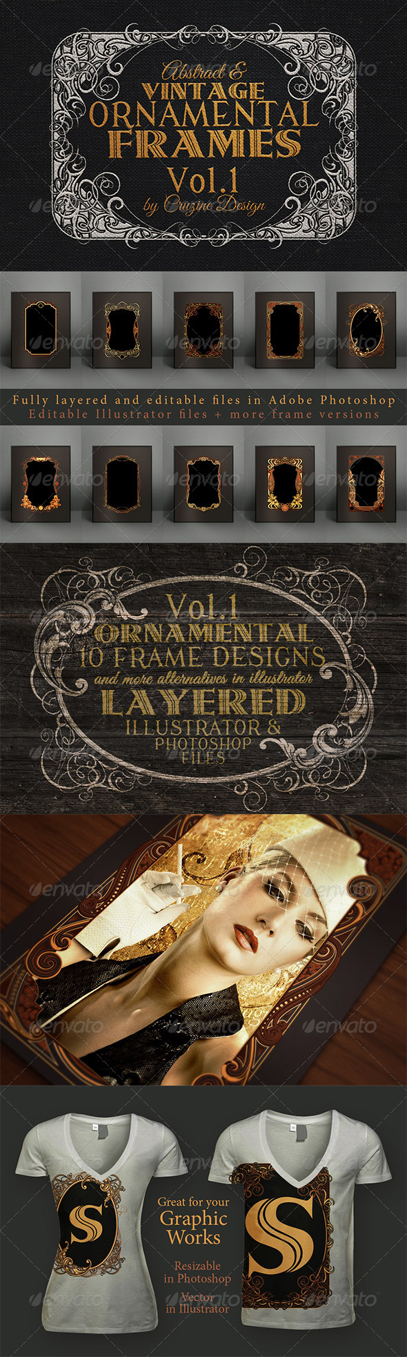 GraphicRiver 10 Frames Vol.1 Vintage Ornament 6063620 GraphicRiver 10 Frames Vol.1 Vintage Ornament 6063620
