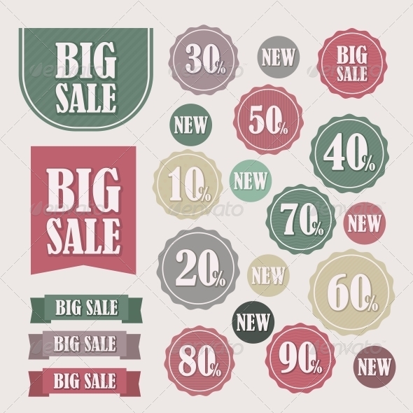 GraphicRiver Set of Sale Labels and Banners 6066624 GraphicRiver Set of Sale Labels and Banners 6066624