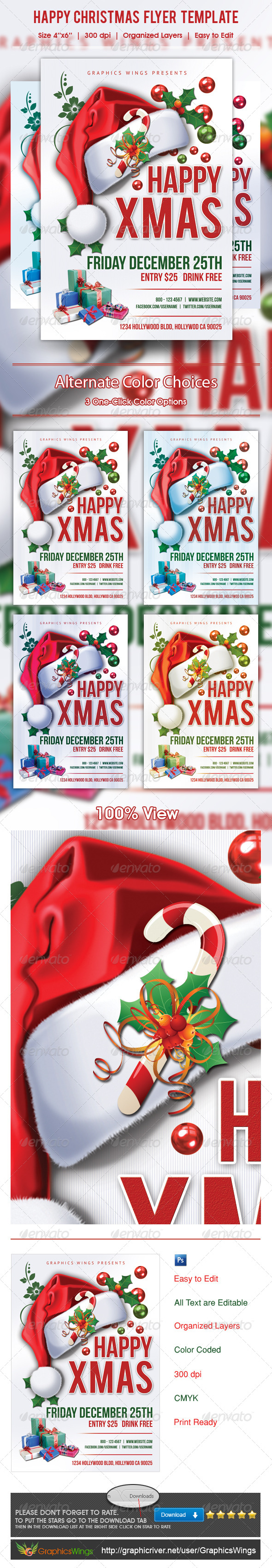 GraphicRiver Happy Christmas Flyer Template 6066660 GraphicRiver Happy Christmas Flyer Template 6066660