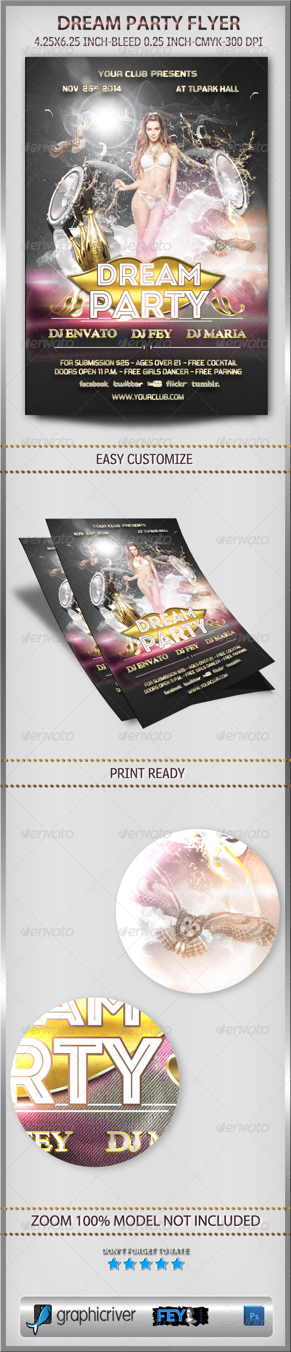 GraphicRiver Dream Party Flyer 6035899 GraphicRiver Dream Party Flyer 6035899