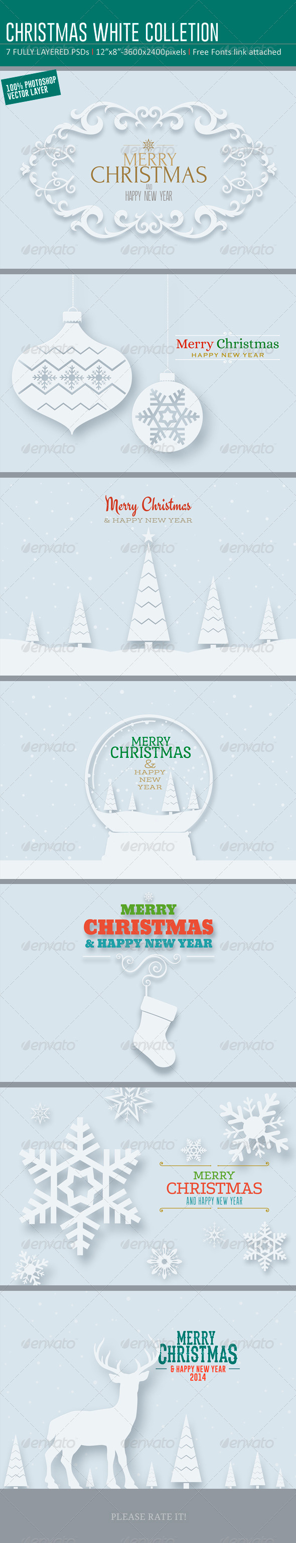 GraphicRiver Christmas White Backgrounds- Card Colletions 6027349 GraphicRiver Christmas White Backgrounds- Card Colletions 6027349