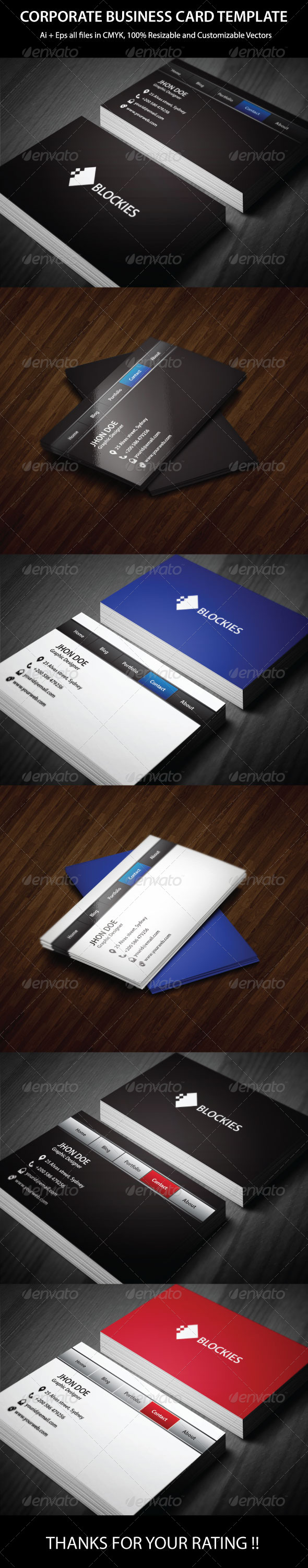 GraphicRiver Navigation Bar Business Card Template 6075722 GraphicRiver Navigation Bar Business Card Template 6075722