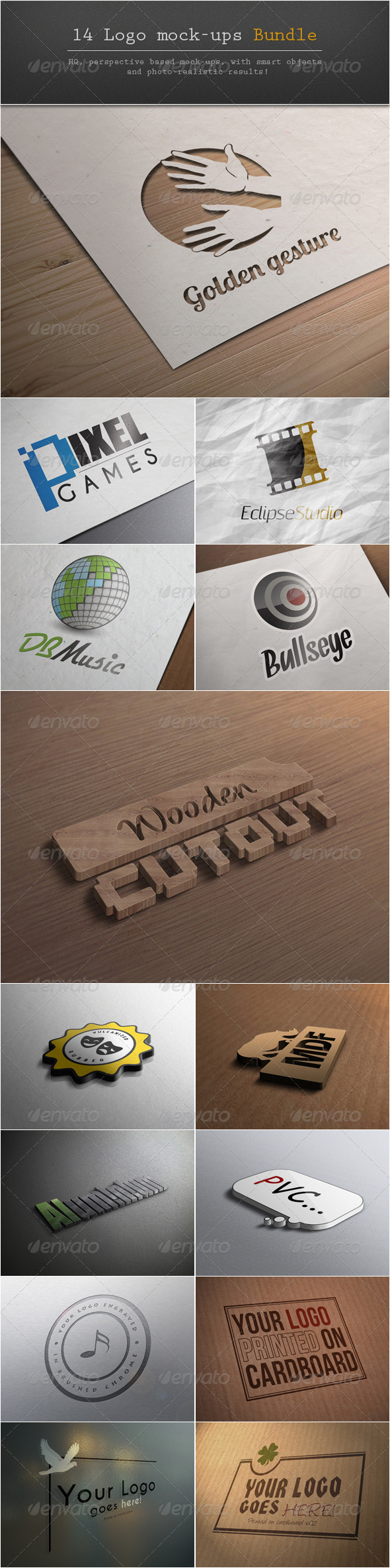 GraphicRiver 14 Logo Mock-Ups Bundle 6075973 GraphicRiver 14 Logo Mock-Ups Bundle 6075973