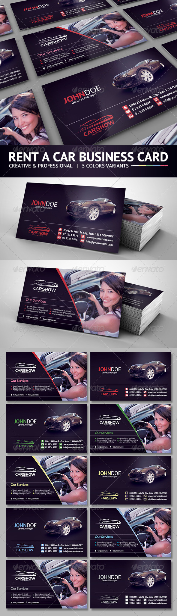 GraphicRiver Rent A Car Business Card 6076004 GraphicRiver Rent A Car Business Card 6076004
