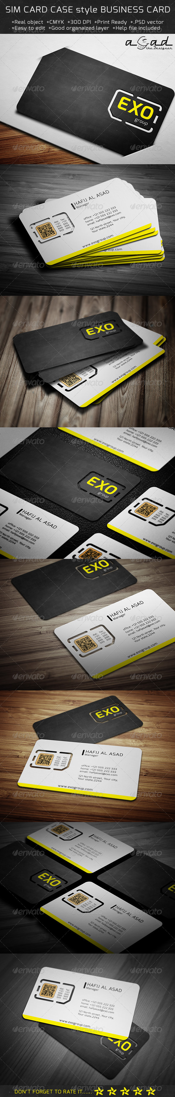 GraphicRiver Sim Card with Cas Style Business Card 6076417 GraphicRiver Sim Card with Cas Style Business Card 6076417
