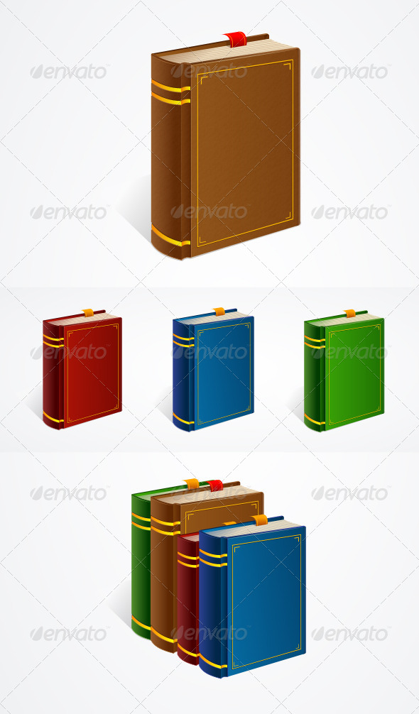 GraphicRiver Vector Old Book Icon Set 6076697 GraphicRiver Vector Old Book Icon Set 6076697