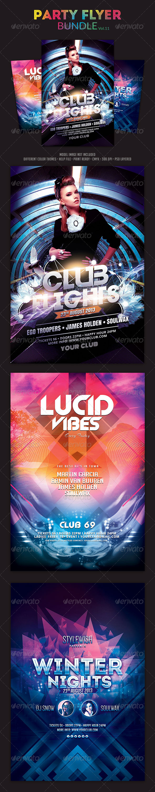 Party Flyer Bundle Vol11 - Clubs & Parties Events