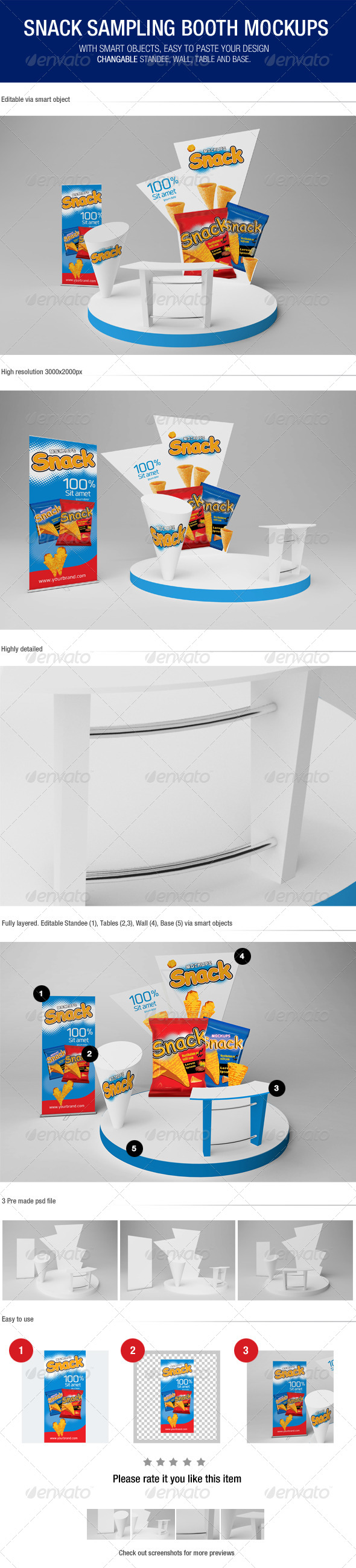 GraphicRiver Snack Sampling Booth Mockups 6080854 GraphicRiver Snack Sampling Booth Mockups 6080854