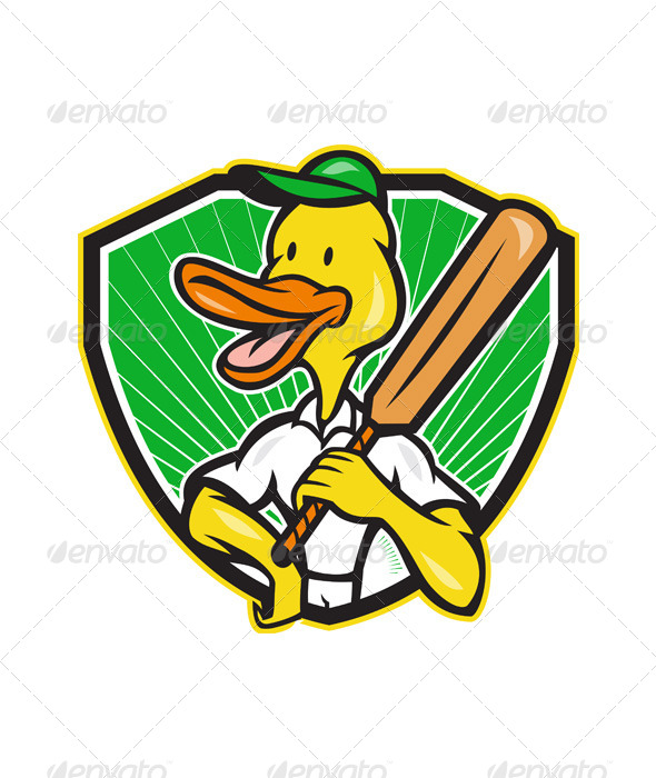 GraphicRiver Duck Cricket Player Batsman Cartoon 6081737 GraphicRiver Duck Cricket Player Batsman Cartoon 6081737