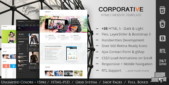 Corporative - Multipurpose HTML5 Website Template - Business Corporate