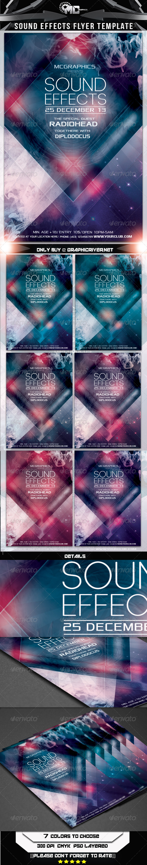GraphicRiver Sound Effects Flyer Template 6098116 GraphicRiver Sound Effects Flyer Template 6098116