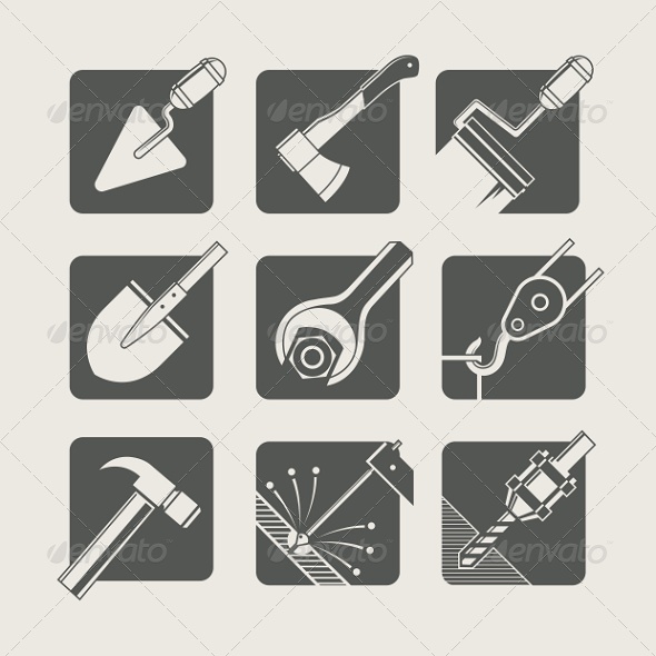 GraphicRiver Construction Tools Set of Vector Icons 6104690 GraphicRiver Construction Tools Set of Vector Icons 6104690