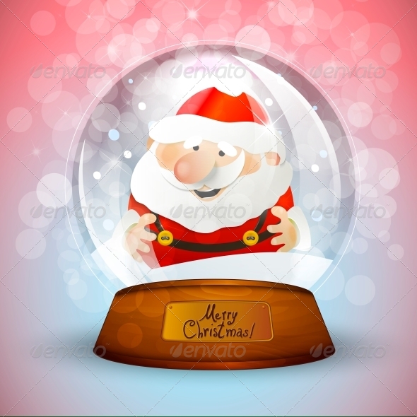 GraphicRiver Christmas Snow Globe with Santa Claus 6111877 GraphicRiver Christmas Snow Globe with Santa Claus 6111877