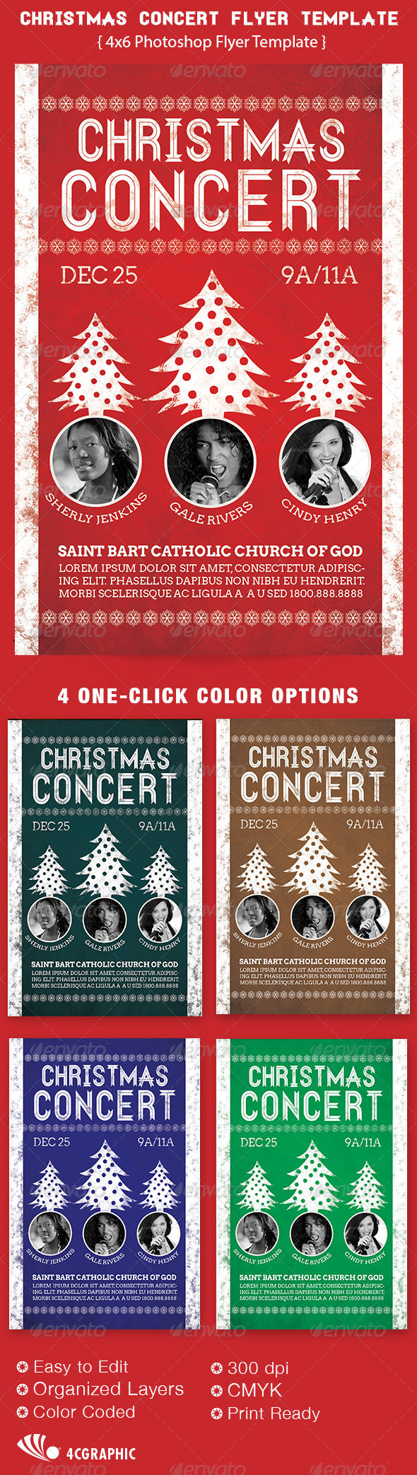 Christmas Concert Flyer Template - Concerts Events