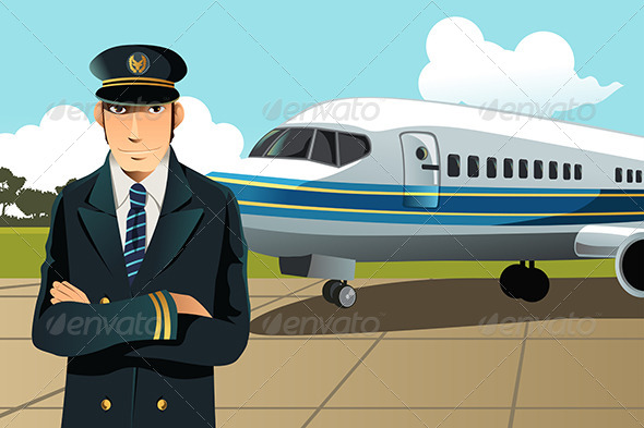 GraphicRiver Airplane Pilot 6115305 GraphicRiver Airplane Pilot 6115305