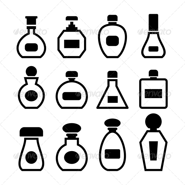 GraphicRiver Perfume Bottles Vector 6117545 GraphicRiver Perfume Bottles Vector 6117545