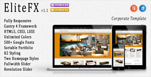 EliteFX - Fully Responsive Joomla Template