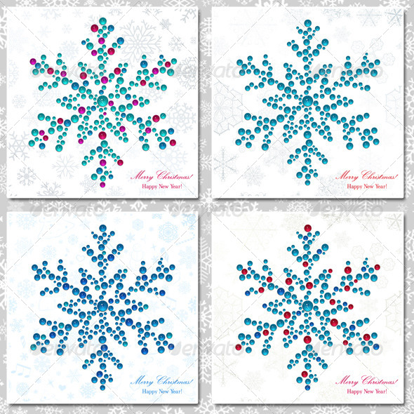 GraphicRiver Snowflakes Made of Beads 6122193 GraphicRiver Snowflakes Made of Beads 6122193