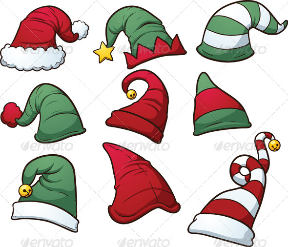 GraphicRiver Christmas Hats 6122400 GraphicRiver Christmas Hats 6122400