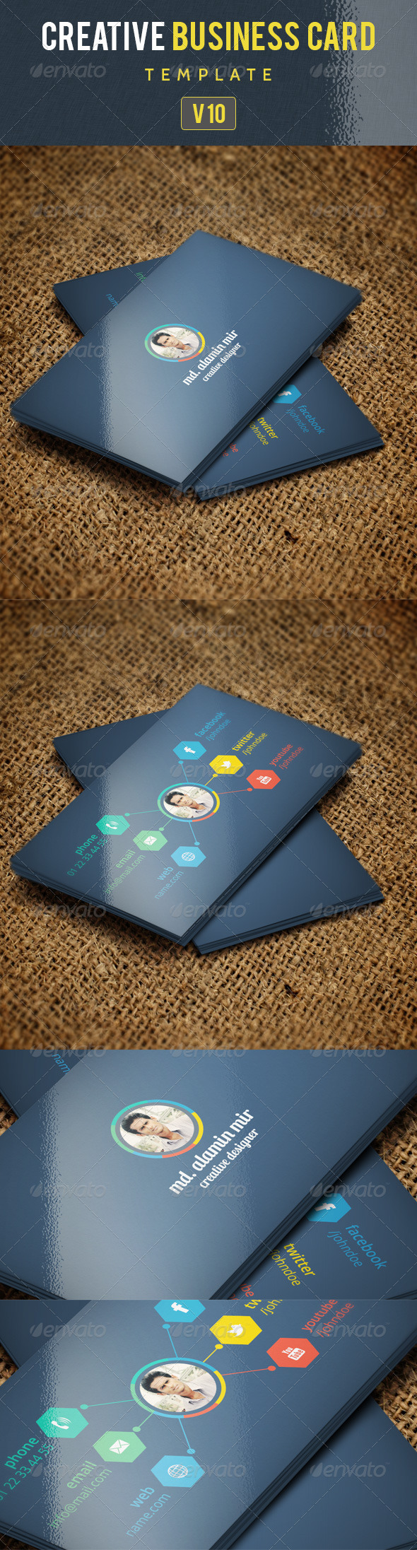 GraphicRiver Creative Business Card V-10 6098718 GraphicRiver Creative Business Card V-10 6098718