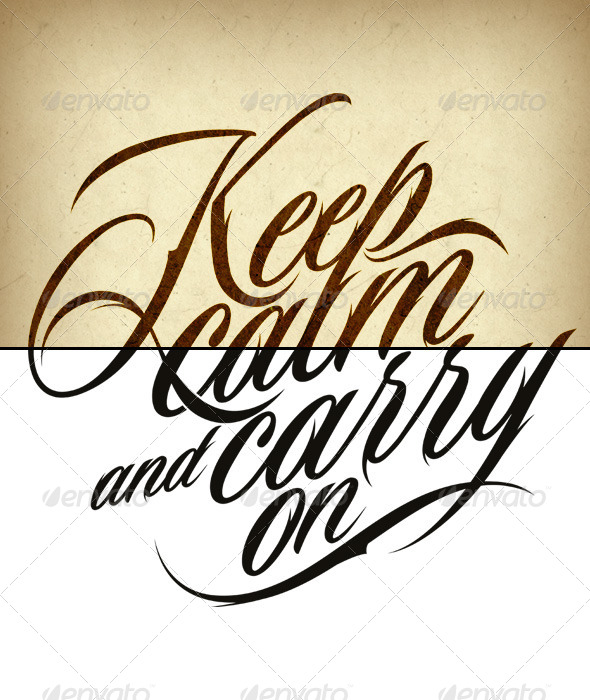 GraphicRiver Tattoo Keep Calm and Carry On 6123560 GraphicRiver Tattoo Keep Calm and Carry On 6123560
