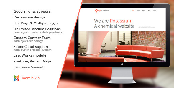 ThemeForest Potassium Joomla One Page Template 6127582 ThemeForest Potassium Joomla One Page Template 6127582