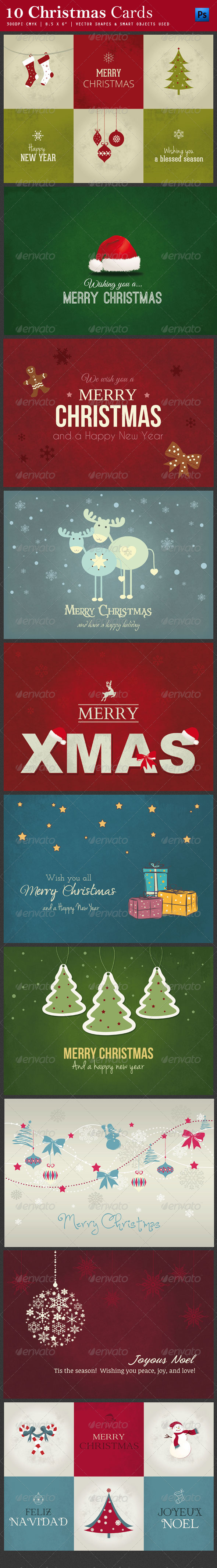 GraphicRiver 10 Christmas Cards PSD 6131761 GraphicRiver 10 Christmas Cards PSD 6131761