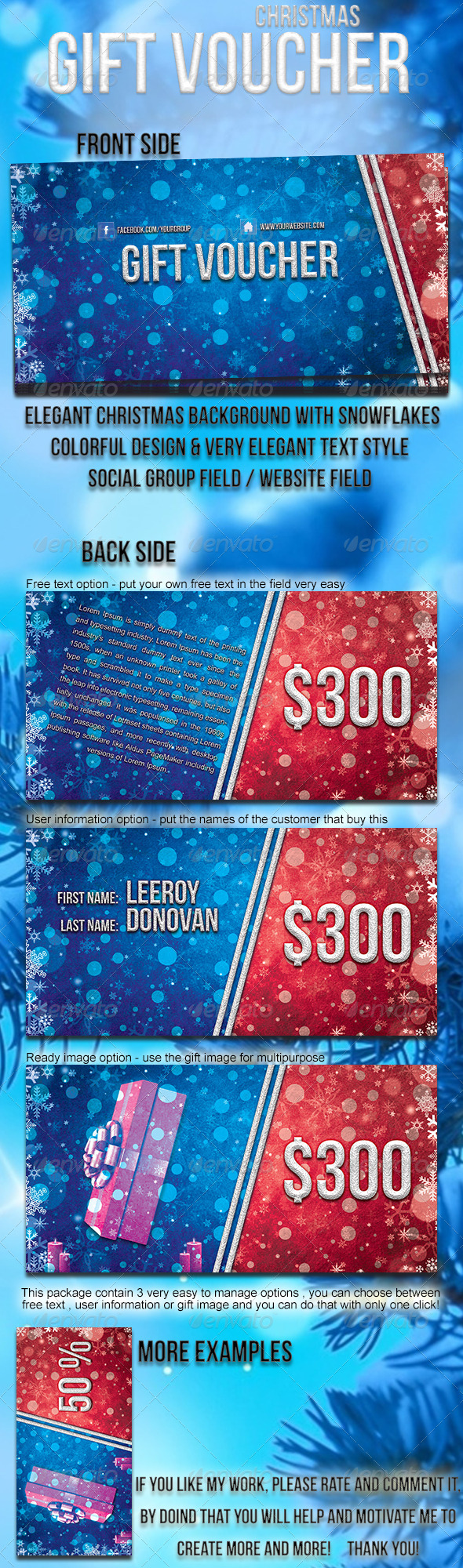 GraphicRiver Christmas gift voucher 6126948 GraphicRiver Christmas gift voucher 6126948