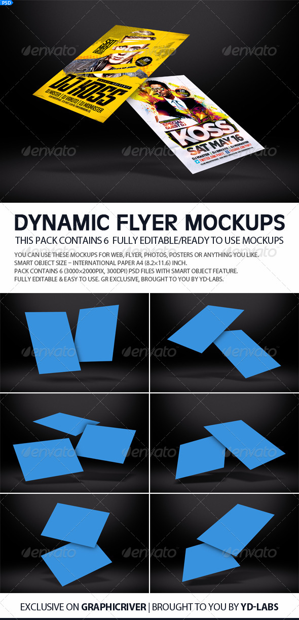 Dynamic Flyer Mockups V2 - Miscellaneous Displays