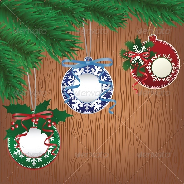 GraphicRiver Christmas Paper Bauble on Tree 6138598 GraphicRiver Christmas Paper Bauble on Tree 6138598