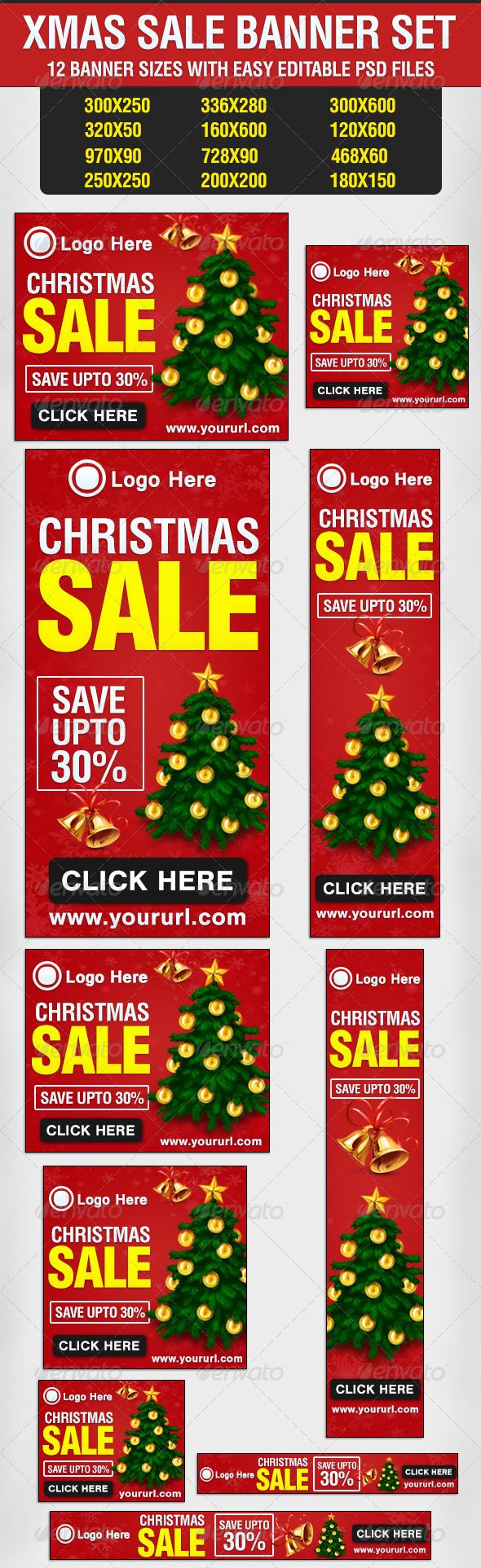 GraphicRiver Xmas Sale Banner Set 6141556 GraphicRiver Xmas Sale Banner Set 6141556